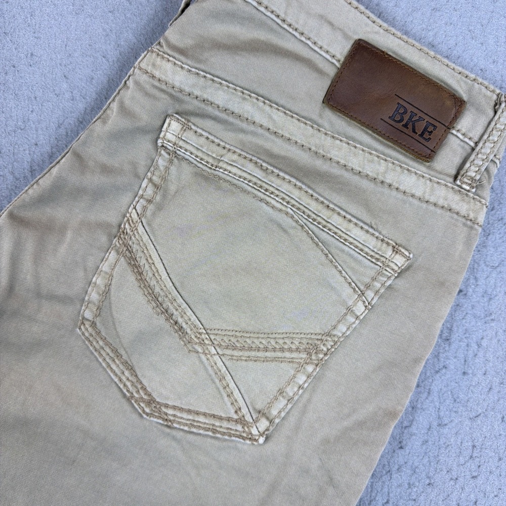 BKE Buckle Casuals Tyler Straight Leg Khaki Tan Pants Men's 36 Long
